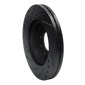 Kia Sedona Brake Rotor (1) - Front Right - R1 Concepts - Drilled & Slotted - Black - 2002